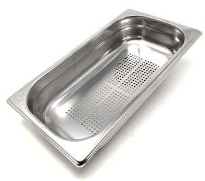 GST1/3P200F Contenitore Gastronorm 1/3 h200 forato in acciaio inox AISI 304