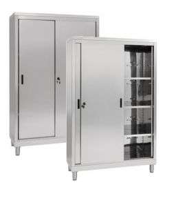 IN-690.18.50 Armadio Portaoggetti a 2 Ante Scorrevoli – Inox 304 – dim 180 x 50 x 195 H