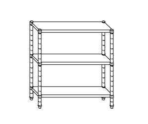 SC8091 Scaffale in acciaio inox 304 160x50x150 cm