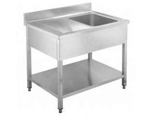 GD106BR1 Lavello aperto con 1 vasca a destra dim.1000 x 600 x 950h