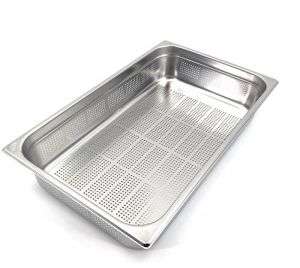 GST1/1P100F Contenitore Gastronorm 1/1 h100 forato in acciaio inox AISI 304