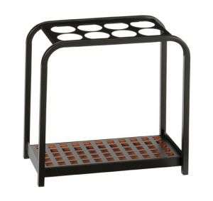 T714019 Portaombrelli metallo nero 8 posti