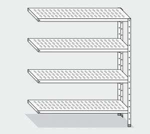 EU78863-07 scaffale con 4 ripiani forati ECO cm 70x30x200h kit laterale
