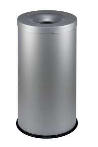 T770022 Gettacarte antifuoco metallo grigio 90 litri