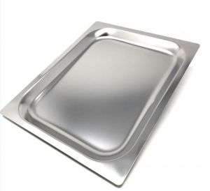 FNC1/2P020 Teglia Gastronorm 1/2 h20 in acciaio inox AISI 304 bordo piano
