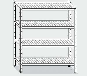 EU78366-14 scaffale con 4 ripiani forati ECO cm 140x60x200h
