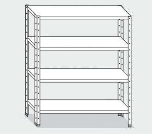 EU77365-07 scaffale con 4 ripiani lisci ECO cm 70x50x200h