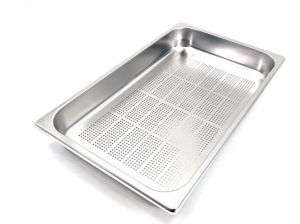 GST1/1P065F Contenitore Gastronorm 1/1 h65 forato in acciaio inox AISI 304