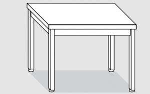 EUG2106-14 tavolo su gambe ECO cm 140x60x85h-piano liscio
