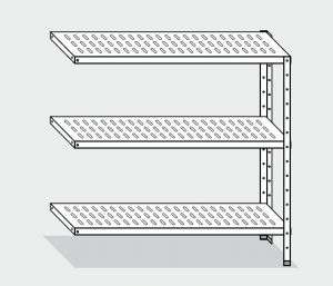 EU78963-13 scaffale con 3 ripiani forati ECO cm 130x30x150h kit laterale