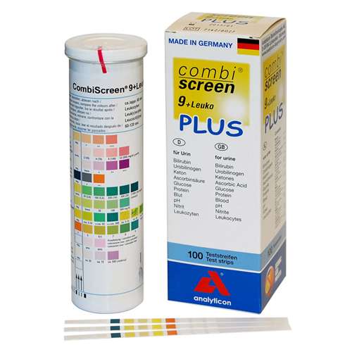 Strisce urine 9, 1 parametri Combi Screen 9, Leuko Plus