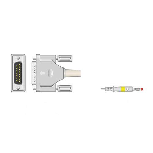 Cavo ECG a 10 terminazioni attacco spina 4 mm compatibilità Camina, Colson, ST