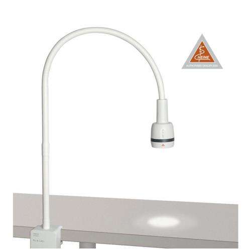 Lampada da visita HEINE® EL 3 LED con fissaggio a morsetto per il montaggio su tavolo