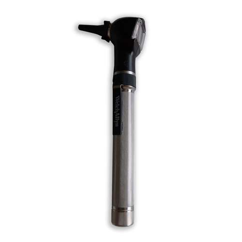 Otoscopio Welch Allyn Pocket Scope F.O. alogeno con illuminatore laringeo e manico a batterie