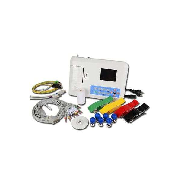 Ecg Digitale a 3 Canali con stampante e Display Colori