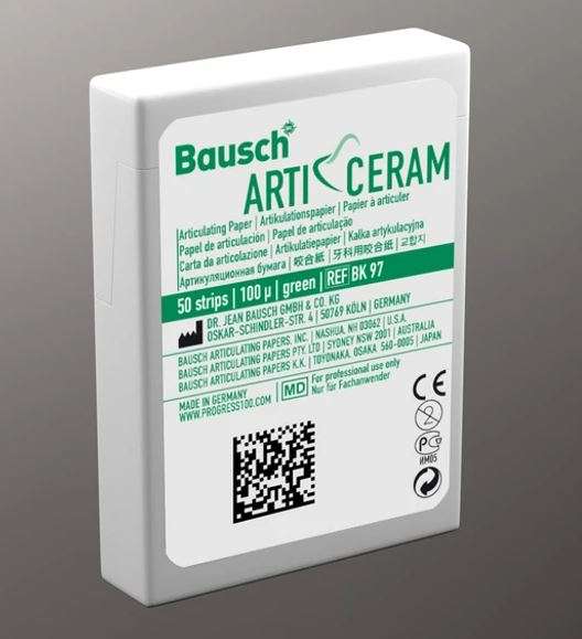 CARTA PER ARTICOLAZIONE ARTI CERAM 50PZ DRITTA 100μ BAUSCH