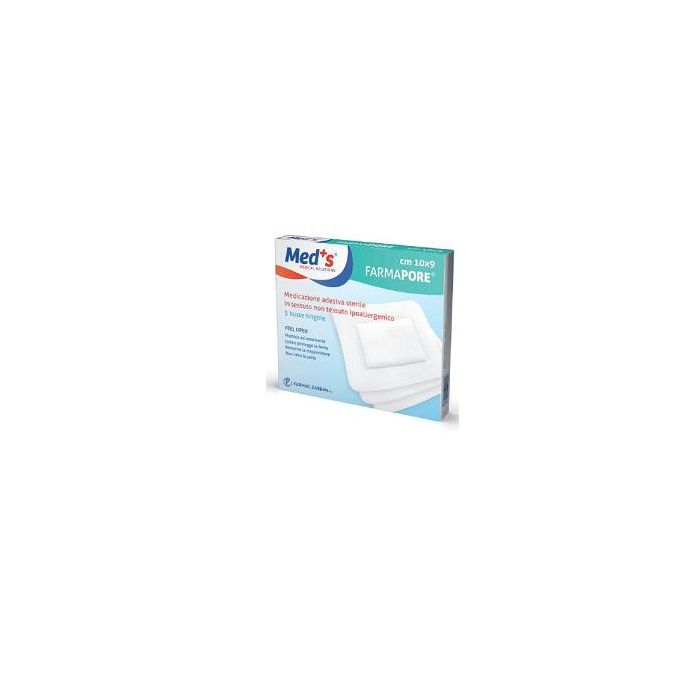 Med’s Farmapore Medicazione Autoadesiva Sterile Con Cerotto 10 x 30 cm 3 Pezzi
