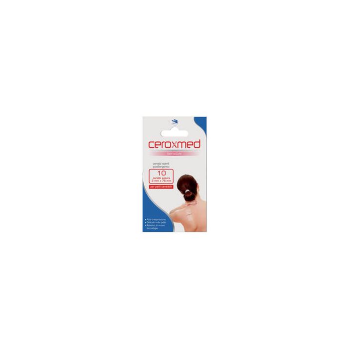 Ceroxmed Sensitive Cerotto Sutura 3×75 mm 10 Pezzi