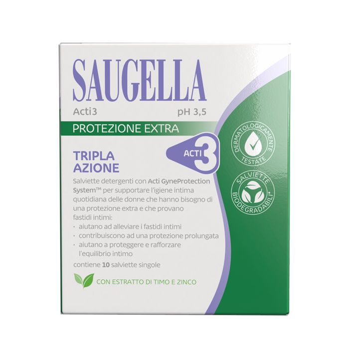 Saugella Acti3 10 Salviettine