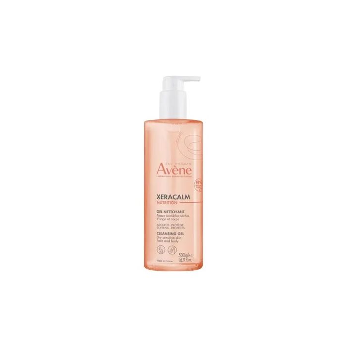 Avène Xeracalm Nutrition Gel Detergente Viso e Corpo per Pelli Secche e Sensibili 500 ml