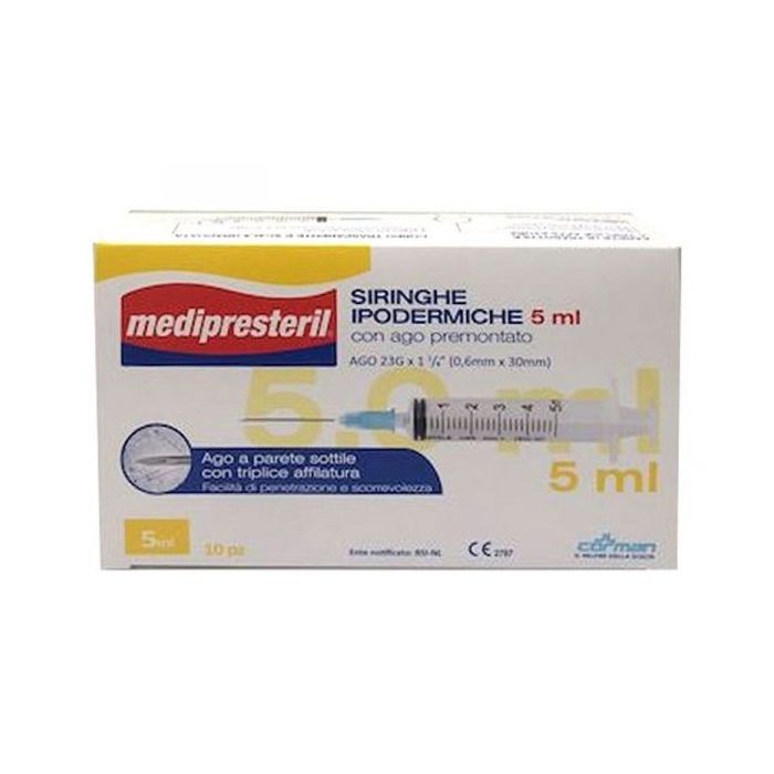Medipresteril Siringa Da 5 Ml Confezione 10 Pezzi